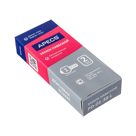 В упаковке - Замок навесной Apecs PD-01-38-L