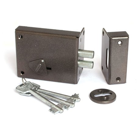 Замок накладной Могилев-ЗН4СМ-1-01 (корич.) прав.