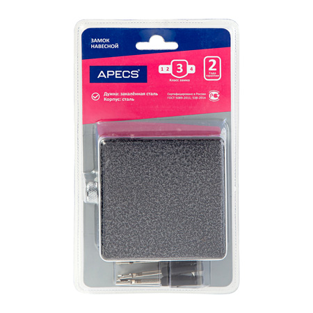 В упаковке - Замок навесной Apecs PD-14-80-Blister
