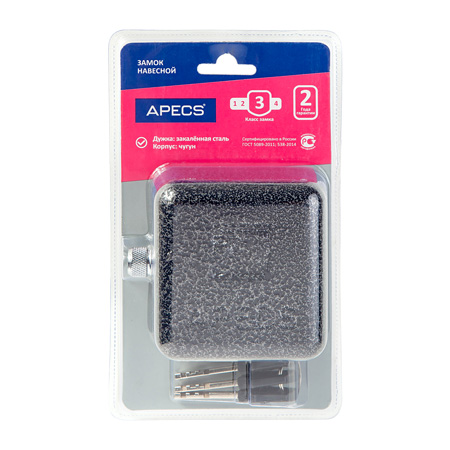 В упаковке - Замок навесной Apecs PD-15-90-Blister