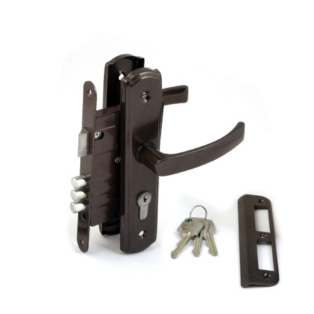 Замок врезной ЗВ 4-1-8-16 (корич.)