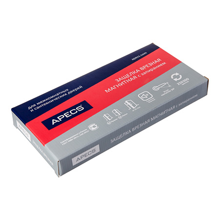 В упаковке - Защёлка врезная с фиксацией Apecs 5300-M-WC-AB