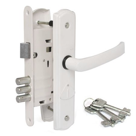 Замок врезной ЗВ 9-4-1-4-14 (белый)