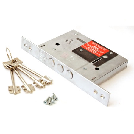 Замок врезной сувальдный KALE KILIT 257L-BS60-CP-4KEY-(w/o SP, w/o Ros)-PB 257L0000025