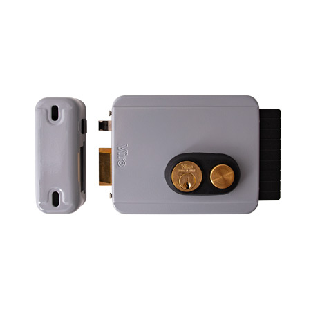 Замок накладной электромех. 12V VIRO V97 Кн Наруж. фикс./нефикс. (Лев) 3 кл. 8973.712.2