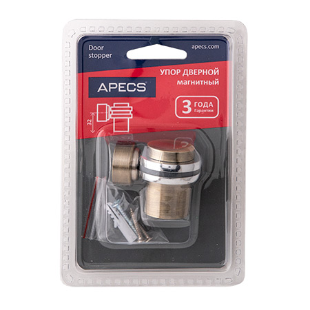 В упаковке - Упор дверной Apecs DS-2762-M-AB