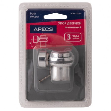 В упаковке - Упор дверной Apecs DS-2762-M-CR