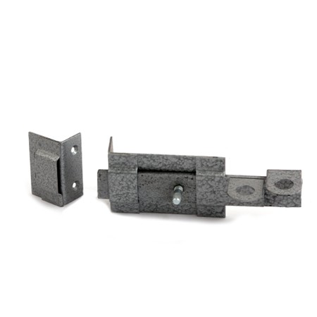 Засов накладной "Делга" с проушиной (серебро)