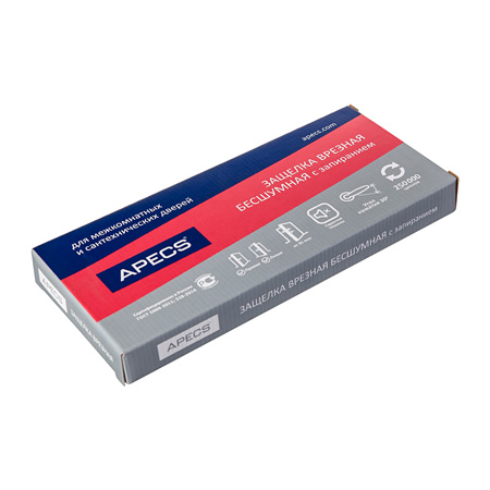 В упаковке - Защёлка врезная с фиксацией Apecs 5300-P-WC-NIS