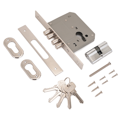 Замок врезной б/руч АЛЛЮР 189-4A CP (с цил.мех. 5кл.)