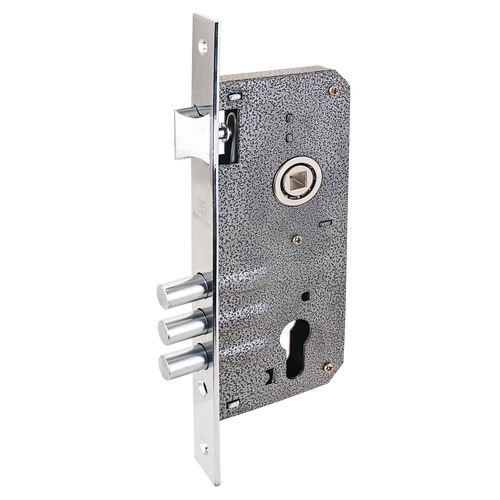 В упаковке - Замок врезной б/руч АЛЛЮР 9045-3RB CP без ц/м  (корпус)