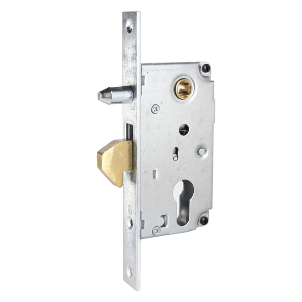 Замок врезной для откатных ворот БУЛАТ ЗВ4-1К.40.72.22.04 хром 40мм под ц/м, м/о 72 мм