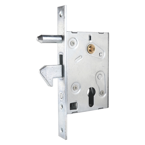 Замок врезной для откатных ворот БУЛАТ ЗВ4-1К.50.72.25.04 хром 40мм под ц/м, м/о 72 мм