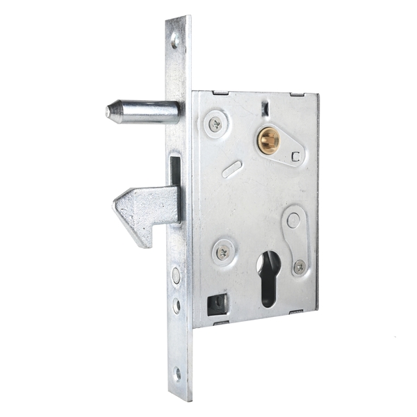 Замок врезной для откатных ворот БУЛАТ ЗВ4-1К.60.72.25.04 хром 40мм под ц/м, м/о 72 мм