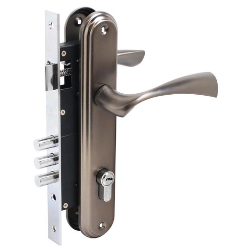 Замок врезной с/руч БУЛАТ ЗВ4-3.03.03 НОМОС графит  5 перф.кл.