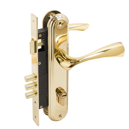 Замок врезной с/руч БУЛАТ ЗВ4-3.03.05 НОМОС золото 5 перф.кл.