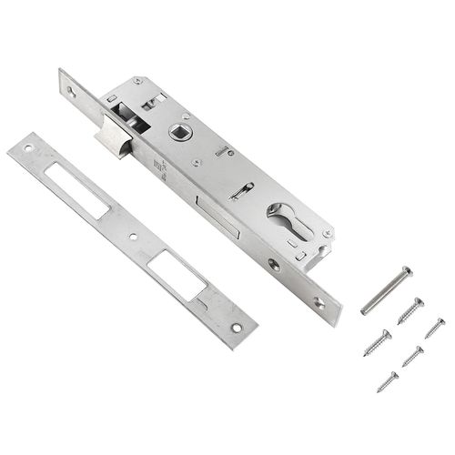 Замок врезной узкопроф. БУЛАТ  ЗВ 4-1.25.85.23.08 нерж. сталь 25мм под ц/м, м/о 85 мм