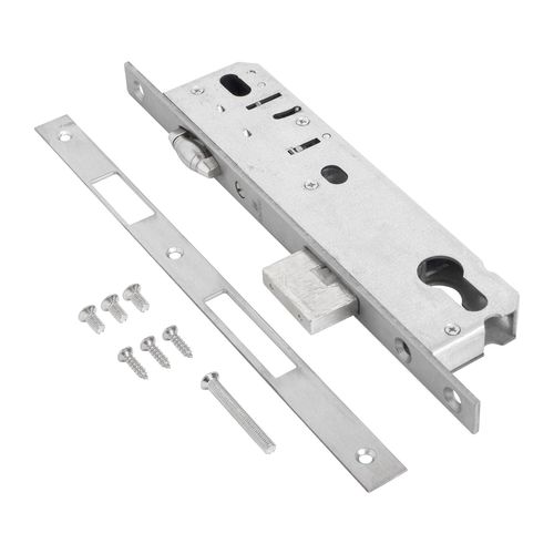 Замок врезной узкопроф. БУЛАТ  ЗВ 5-1.30.00.16.08 нерж. сталь 30мм рол.зщ с/о, под ц/м