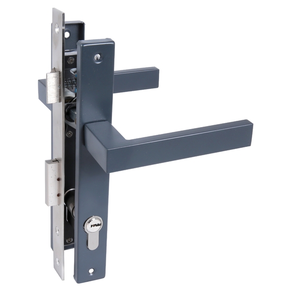 Замок врезной узкопроф. с/руч СТАНДАРТ 8520.01.7016 серый антрацит, ключ-ключ