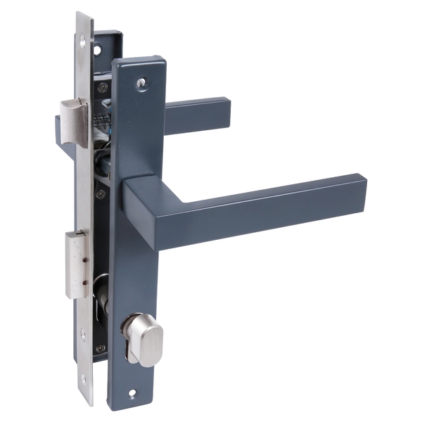 Замок врезной узкопроф. с/руч СТАНДАРТ 8520.02.7016 серый антрацит, ключ-вертушка