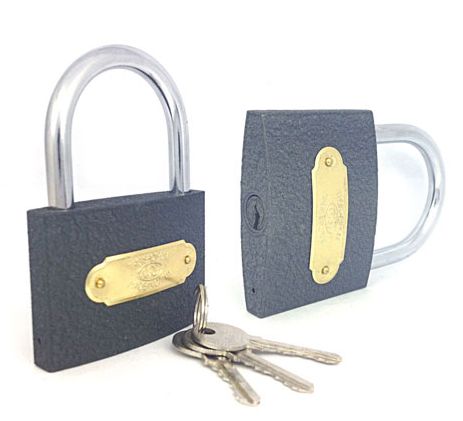 Замок навесной автомат Серый 63мм