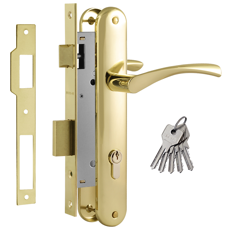 Замок врез. N100-85 К (золото)  НОРА-М