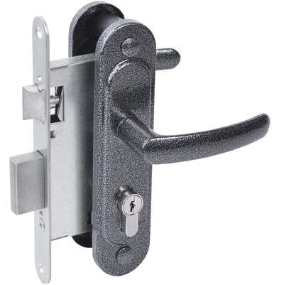 Замок врезной ЗВ4.2-08 Серебро антик  Абсолют