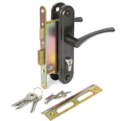 Замок врезной ЗВ4-3/07 Серебро антик  Абсолют