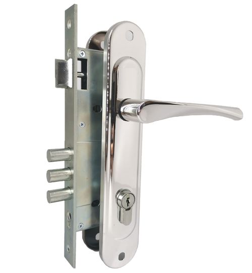 Замок врезной ЗВ4-85/07 хром  Абсолют