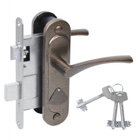 Замок врезной ЗВ9.2-07 Бронза антик  Абсолют