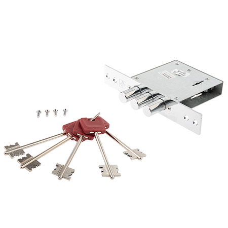 Замок врезной сувальдный Avers T-37/S6-CR (w/o BP, w/o DP, 5 keys, shank 60mm)