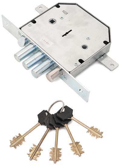 Замок Эльбор Rex 3.11 врезной 5 кл.(1.06.43) задв+защ прав.