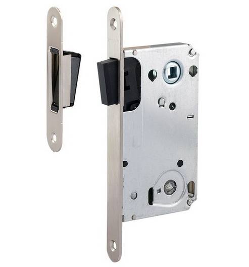 Защелка врезная 5390-M-WC-SN (90 мм) мат.хром магнитная под фиксатор   LOCKLY