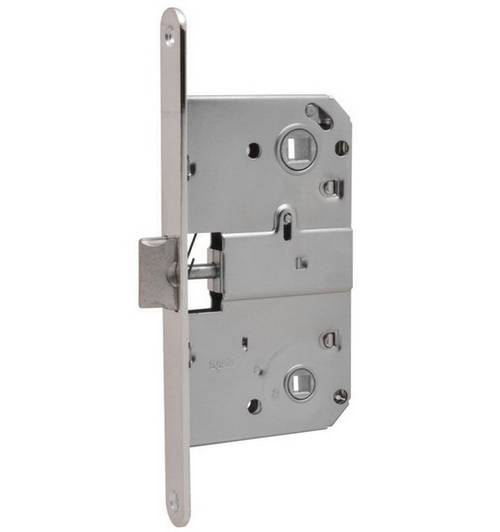 Защелка врезная 5396-Р-WC-SN (96 мм) мат. хром под фиксатор   LOCKLY