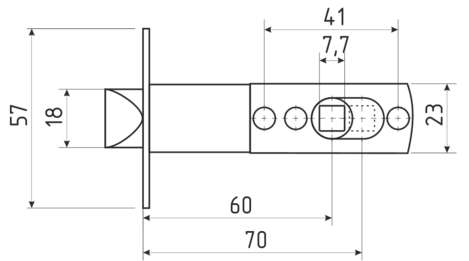 В упаковке - Защ.дверная 60-70мм (золото) НОРА-М