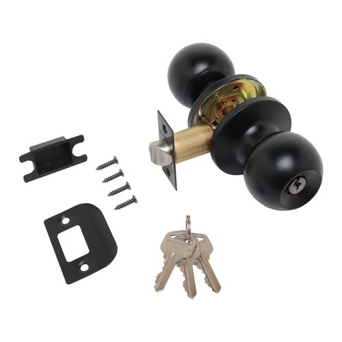 Защёлка СТАНДАРТ 607 ET BL мат.черный кл/фикс