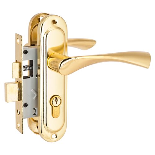 Замок врезной с/руч СТАНДАРТ 103/50 GP латунь  (кл/кл)