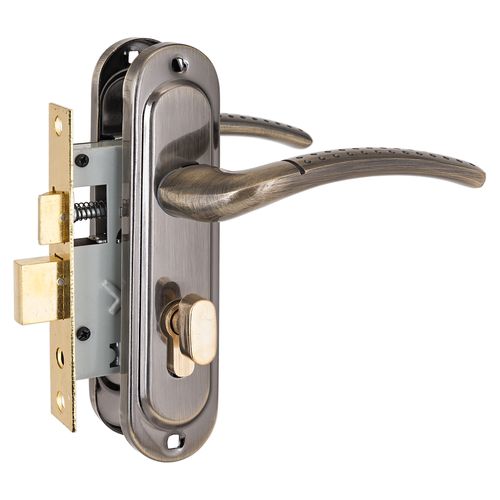 Замок врезной с/руч СТАНДАРТ 132/50В AB старая бронза  (кл/вертушка)