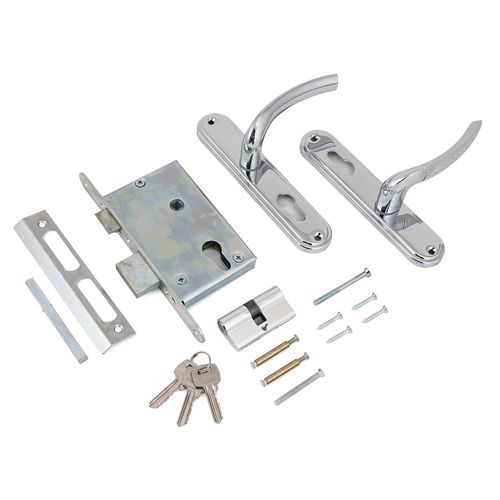 В упаковке - Замок врезной с/руч СТАНДАРТ Россия ЗВ4-7.03С хром