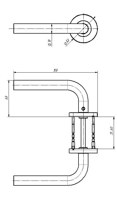 В упаковке - Ручки раздельные РФ4.07-INOX  ЗЕНИТ