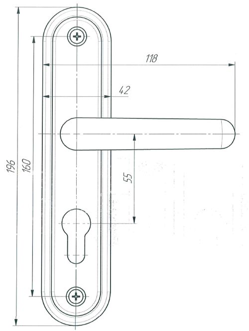 В упаковке - Замок врезной Зенит-ЗВ4-3.08 (белый)