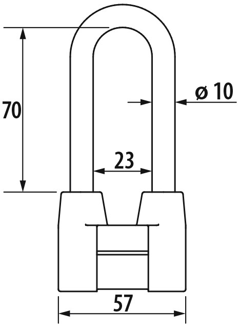 В упаковке - Замок навесной Зенит-ВС4А-01
