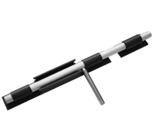 Засов ДОБРЫНЯ 450 мм черный d-20мм  Домарт