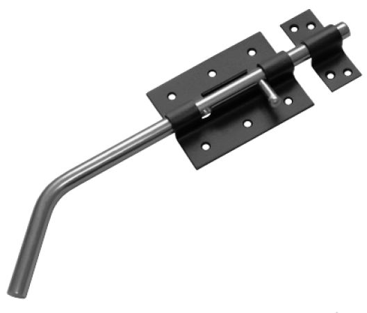 Засов гаражный ЗГ-300 черный d-13мм  Домарт