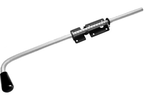 Засов с пружиной 600 мм черный d-16мм  Домарт