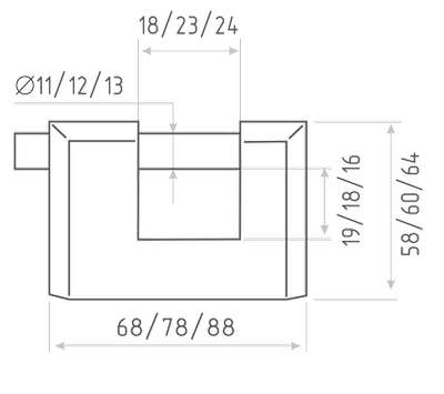 В упаковке - Замок навесной ЗН-406-80мм (3кл)  (типа ВС2-3)   НОРА-М