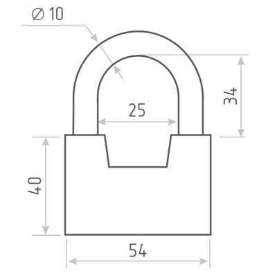 В упаковке - Замок навесной ЗН-407-60мм (3кл)  (аналог ВС2-4)   НОРА-М